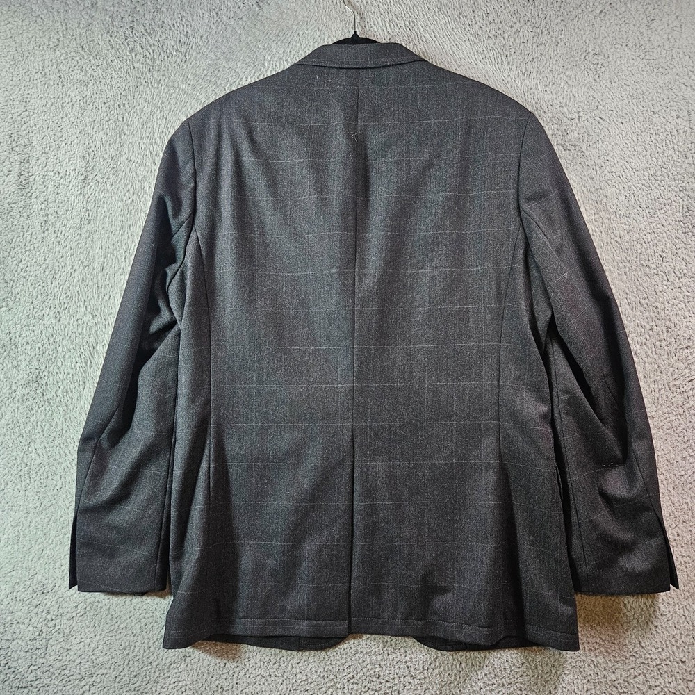 Gap Blazer Sport Coat Jacket Men 44R 98% Wool Gray Plaid - Picture 14 of 16
